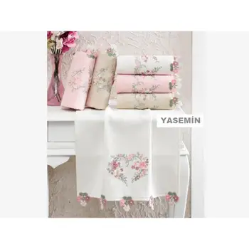 

Velvet in Jasmine Embroidered Embroidered Hand Face Towel Powder