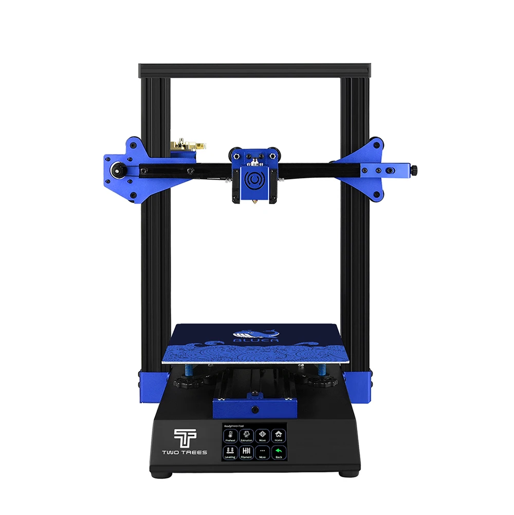 Два дерева 3d принтер Bluer Высокая точность автоматическое выравнивание обновление печати закаленное стекло повторное отключение питания большого размера плюс