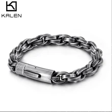 Браслет-цепочка из нержавеющей стали 21 см для мужчин и женщин, матовая/Серебристая/черная/золотая цепочка и браслет, ювелирный аксессуар