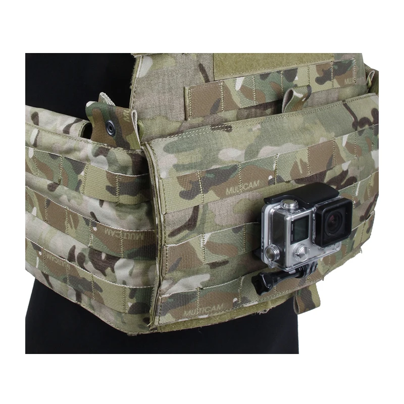 Тактический жилет с ЧПУ плоское основание для Xiaomi YI Molle соединительное крепление для GoPro Hero 8 7 6 5 4 3+ аксессуары для спортивной экшн-камеры