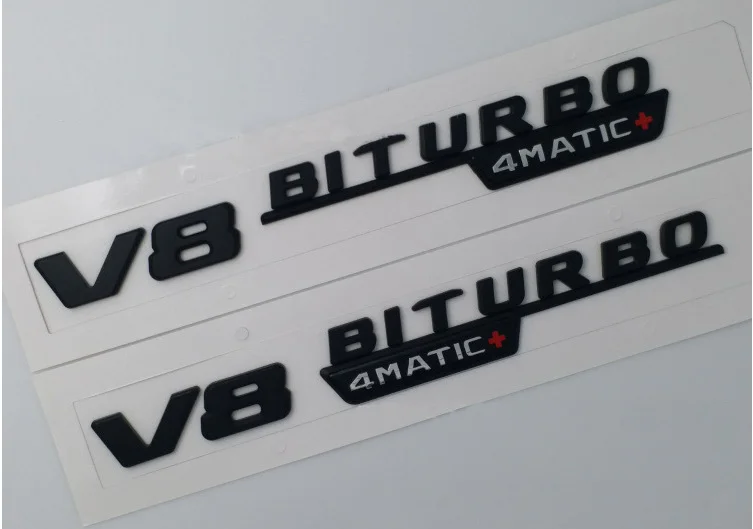 1-20 пар сбоку средства ухода за кожей логотип Стикеры V8 BITURBO 4matic изменение этикетка 17-19 Mercedes Benz V8 BITURBO 4matic AMG W211 S350 S550 CLS - Название цвета: Black Different Side