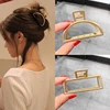 2022 Korean New Hair Claw Barrettes For Women Fashion Girl Metal Geometric Hollow Out Headwear Hair Accessories Crab Hair Clip ► Photo 3/6