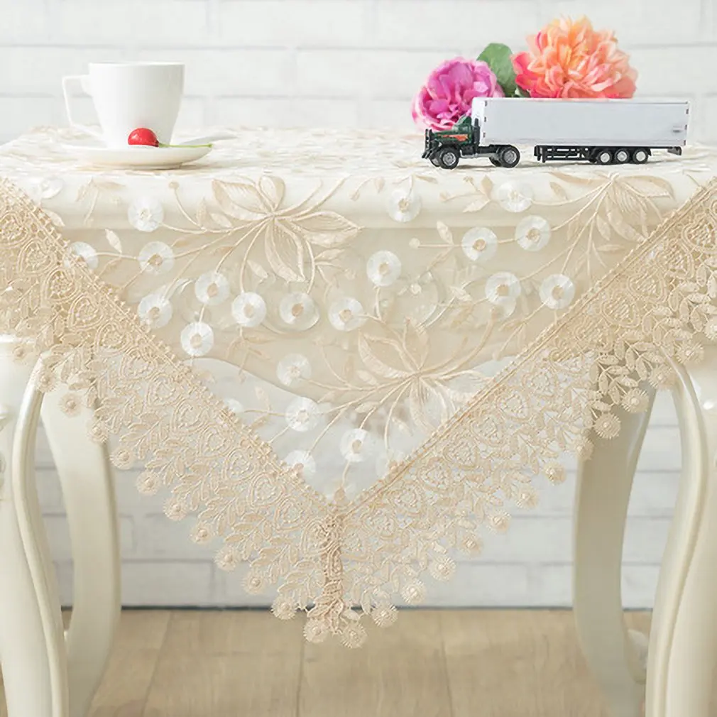 

American Country Embroidery Table Flag Glass Yarn Rectangular Tablecloth Table Cover For Tabletop Home Decor