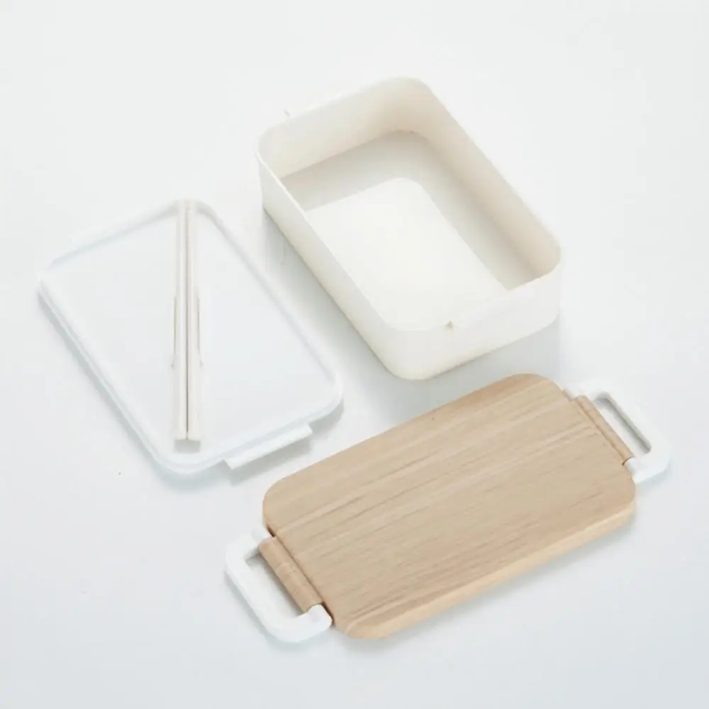 Портативный пластиковый Ланч-бокс квадратный Bento box открытый контейнер для еды для пикника для студентов