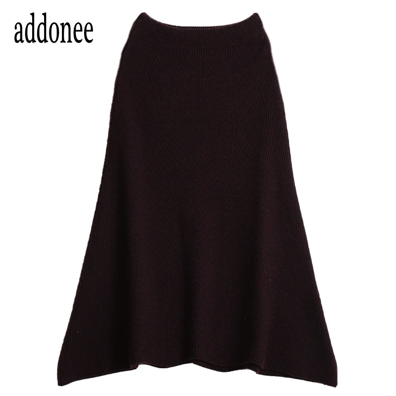

High Quality New Style Spring Autumn Winter Women Cashmere Wool Basic Sweater Skirt Slim Fit Tops Flexible Temperament Vintage