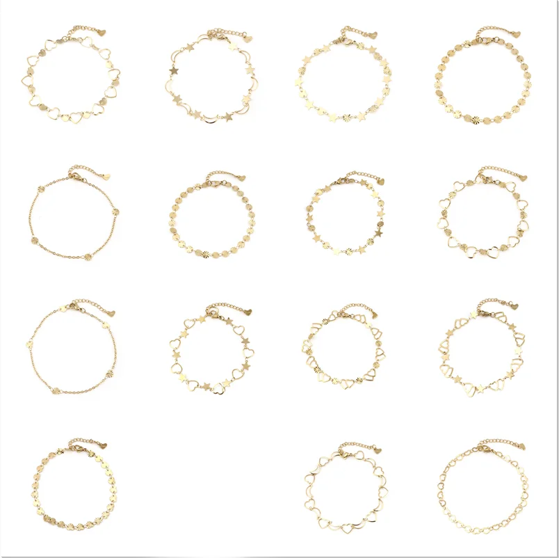 12 Styles 304 Stainless Steel Anklet For Women Gold Color Chain Anklet Bracelet on the leg Summer Barefoot Foot-Chain Jewelry - Image 3