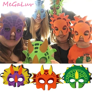 

1pc Felt Dinosaur Face Mask 3th 4th 5th 6th Birthday Party Supplies Photo Booth Props Dinosaur Party Gift for Children