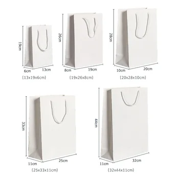 

200pcs/lot white kraft paper packaging bag,pink garment gift paper bag with handles,small black paper shopping bag