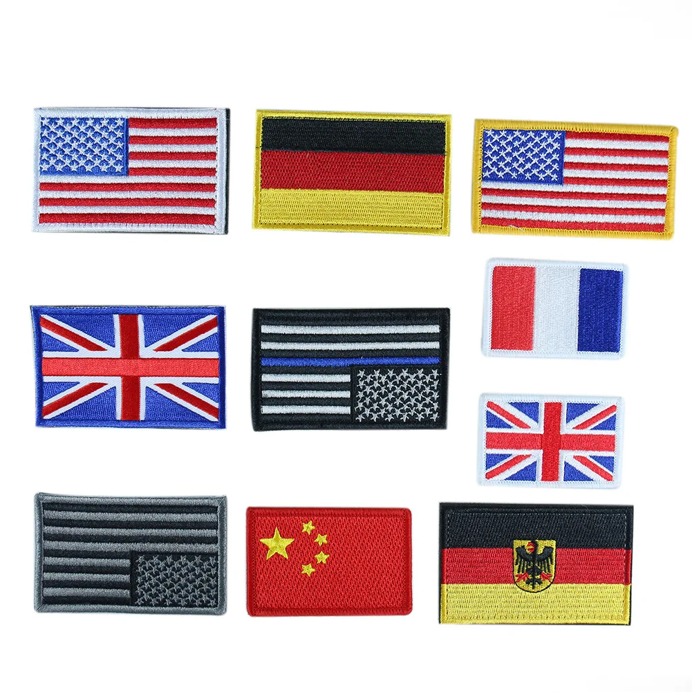 Новая мода Вышитые разных CountriesFlag знак пришиван на одежде нарукавная нашивка для