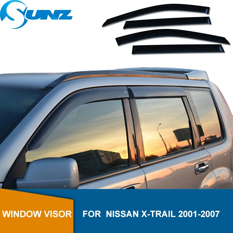 

Side Window Deflectors For Nissan Rogue Xtrail X-trail T30 2001 2002 2003 2004 2005 2006 2007 Sun Rain Deflector Guards SUNZ