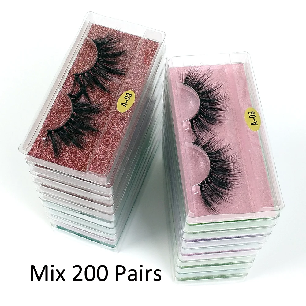 Wholesale 25mm Lashes 50/100/150/200 Pairs 3d Mink Lashes In Bulk Mink