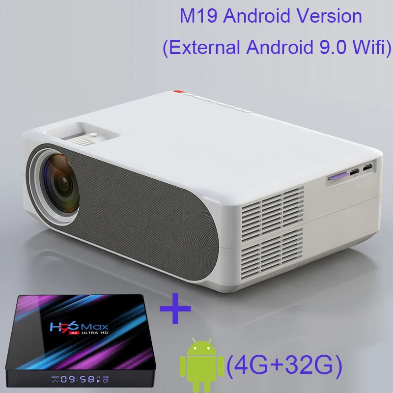 Smartldea Real 1080p Projector AC3 Full HD M19, Android 9.0, 1920x1080p 6800lms Multimedia Proyector Video Games 3D Home Beamer art projector Projectors