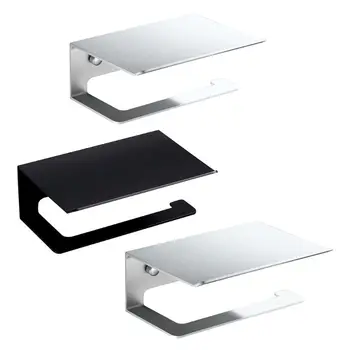 

New Aluminum Toilet Roll Paper Holder Sanitary Paper Shelf Mobile Phone Storage Rack