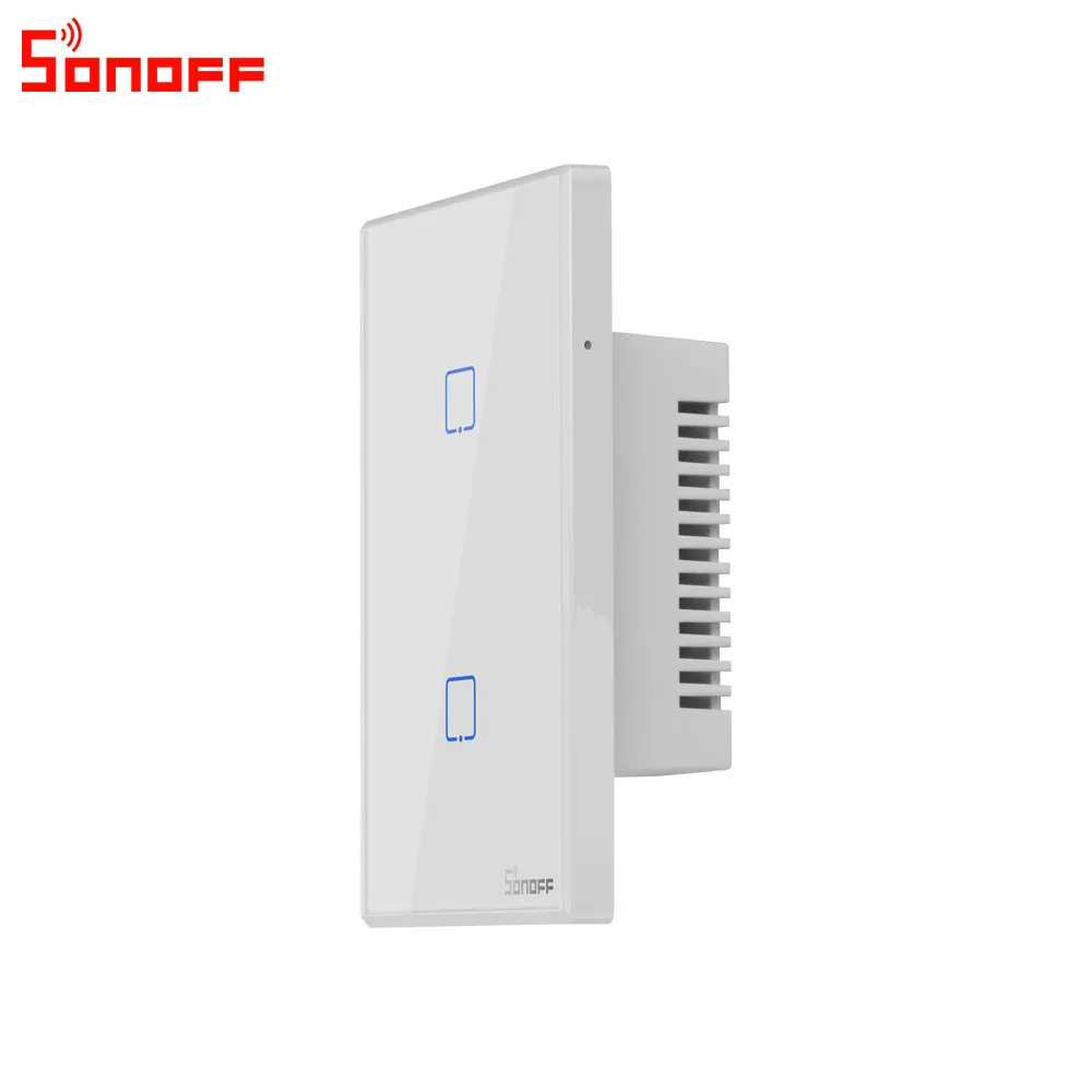 Itead Sonoff T0US 120 Размеры 1/2/3 TX настенных выключателей Дистанционное управление переключатель Wi-Fi с границы работает с Alexa Google Home