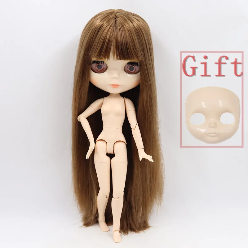 Ледяная фабрика Blyth кукла шарнир тело DIY BJD ледяные игрушки блестящее лицо белая кожа модные куклы Лицевая панель подарок - Цвет: Лиловый