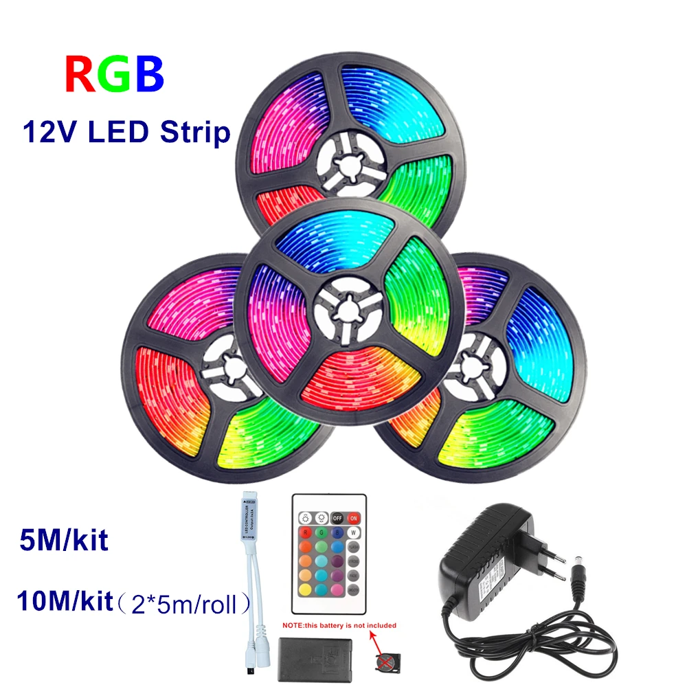 Светодиодная лента RGB 5 метров 10 не является водонепроницаемой 2835 12 в пост. Тока 60