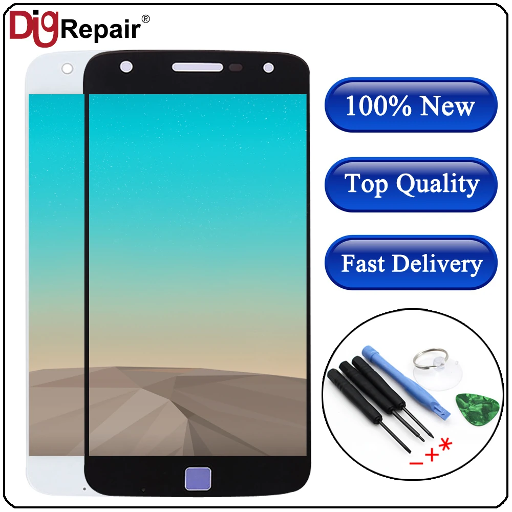 Для Motorola Moto Z Play Droid XT1635-01 XT1635-02 ЖК-дисплей сенсорный экран дигитайзер полная сборка экран для Moto Z Play lcd