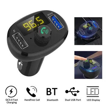 

Car Charger Hands-free FM Transmitter bluetooth Car Kit LCD MP3 Player Dual USB Car Phone Charger for iPhone