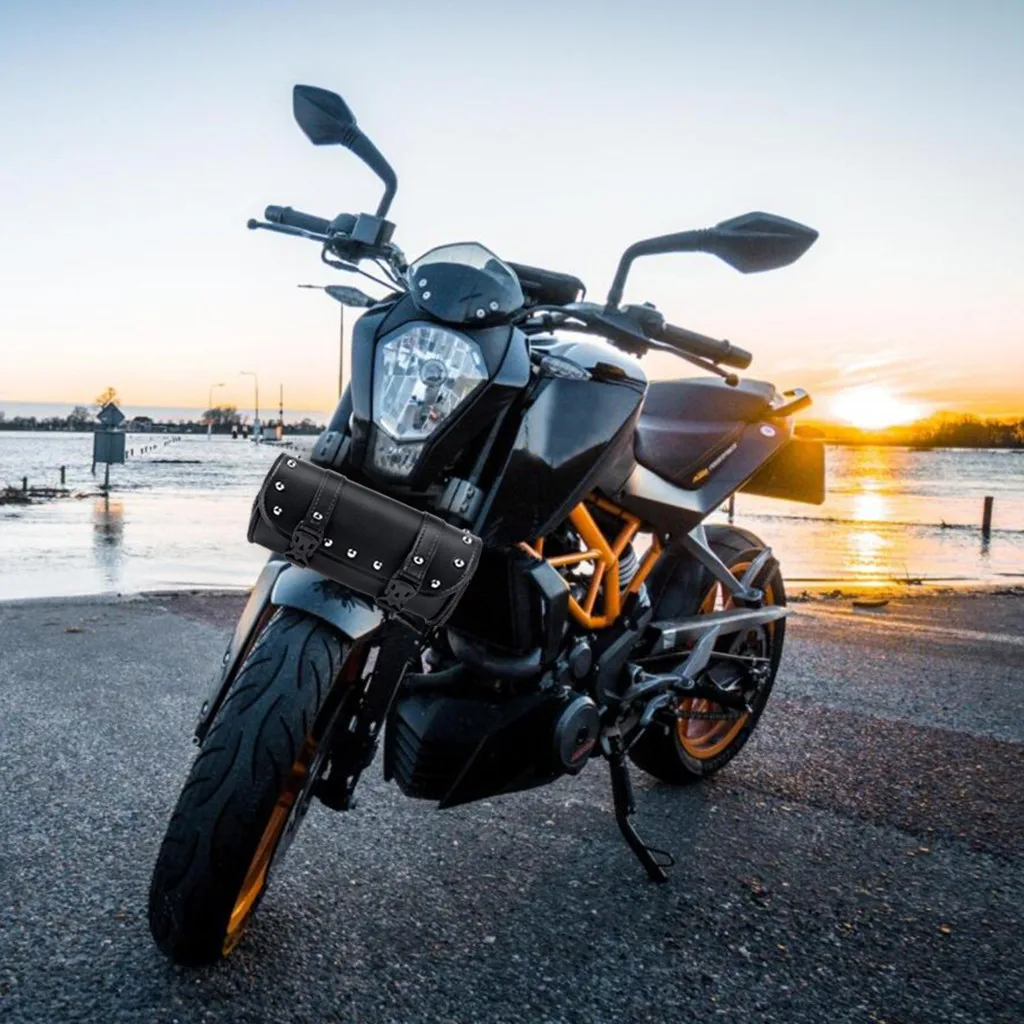 Универсальный мотоцикл Werkzeug Taschen Мотоцикл Cruiser сумка для инструментов вилка форма ствола руль передний чехол для вилок из искусственной кожи