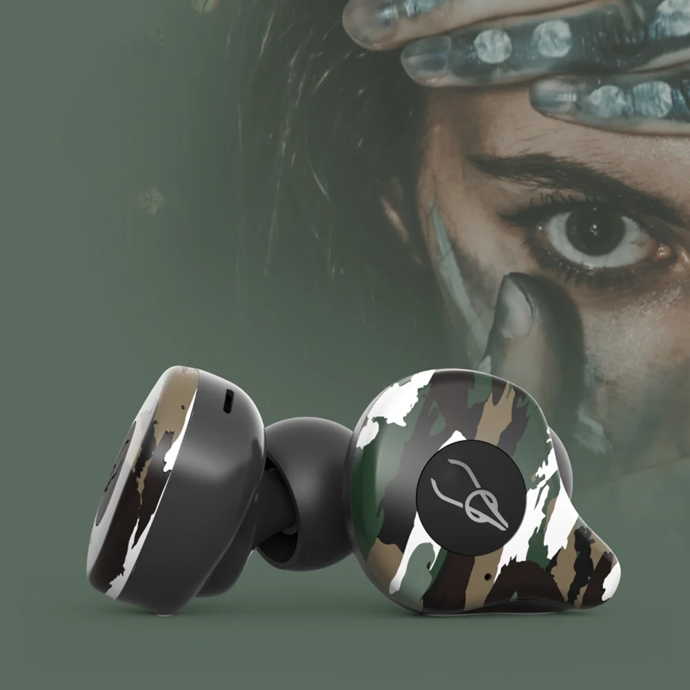 Sabbat E12 наушники Bluetooth 5,0 гарнитура камуфляж бинауральные звонки, музыка Спортивная Беспроводная bluetooth-гарнитура с зарядным устройством