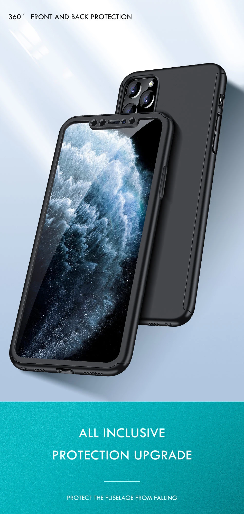 Защитный чехол Lamorniea на 360 градусов для iPhone 11 Pro MAX X XS XR, полный Чехол для ПК чехол для iPhone 6 6S 7 8 Plus 11 Pro Max, чехол