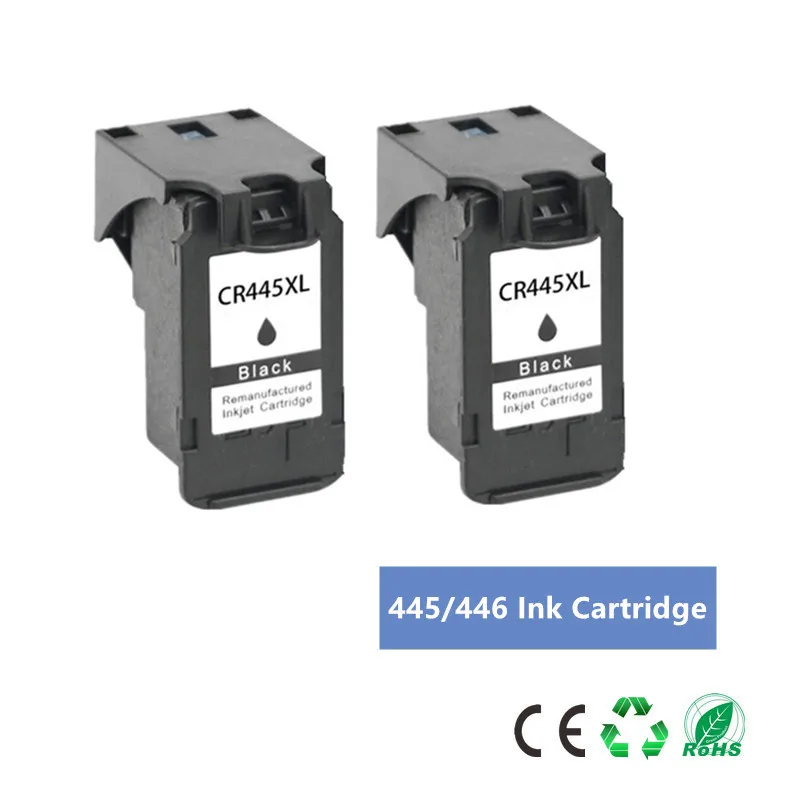 Черный PG-445 PG445 CL-446 XL чернильный картридж для Canon PG 445 CL 446 для Canon PIXMA MX494 MG2440 MG2940 MG2540 MG2540S IP2840 - Цвет: 2Pk Black