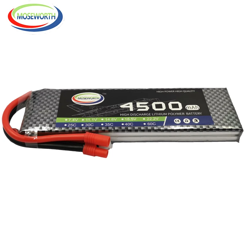 Аккумулятор MOSEWORTH RC LiPo 7 4 В 4500 мАч 2S 60C для радиоуправляемых вертолетов самолетов