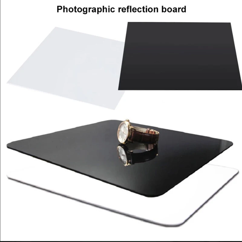 20CM Photographic Reflection Board Plastic Board Acrylic White Black Background Studio Accessory Camera Photo Display Board