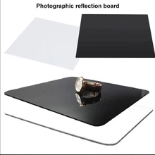 Placa plástica de reflexão fotográfica de 20cm, placa acrílica branca, preta, fundo de estúdio, acessório, câmera, placa de exibição de foto