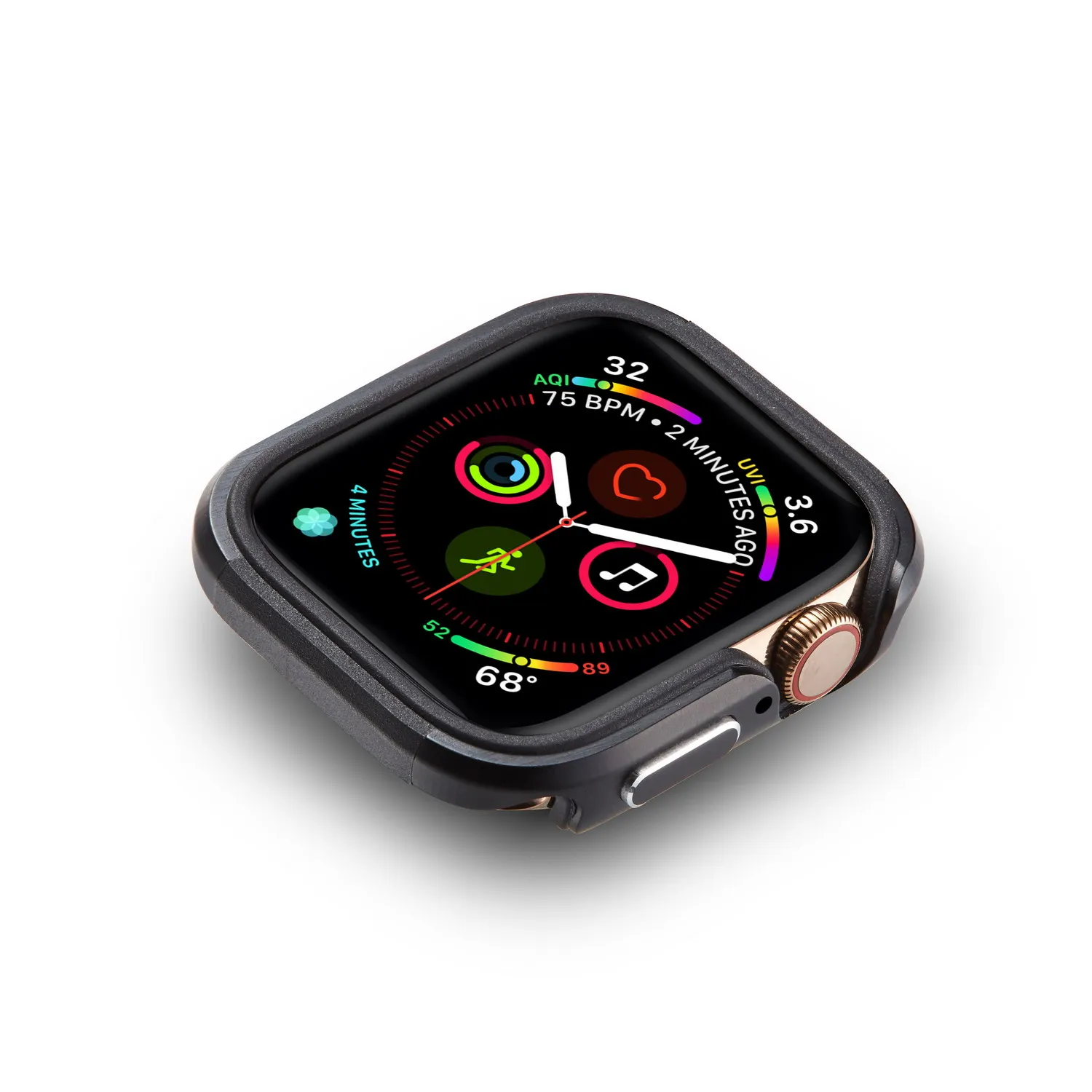 Для Apple Watch Series 5/4 44 мм 40 мм алюминиевый бампер крышка для iWatch металлическая рамка защитный чехол с силиконовым/резиновым внутри
