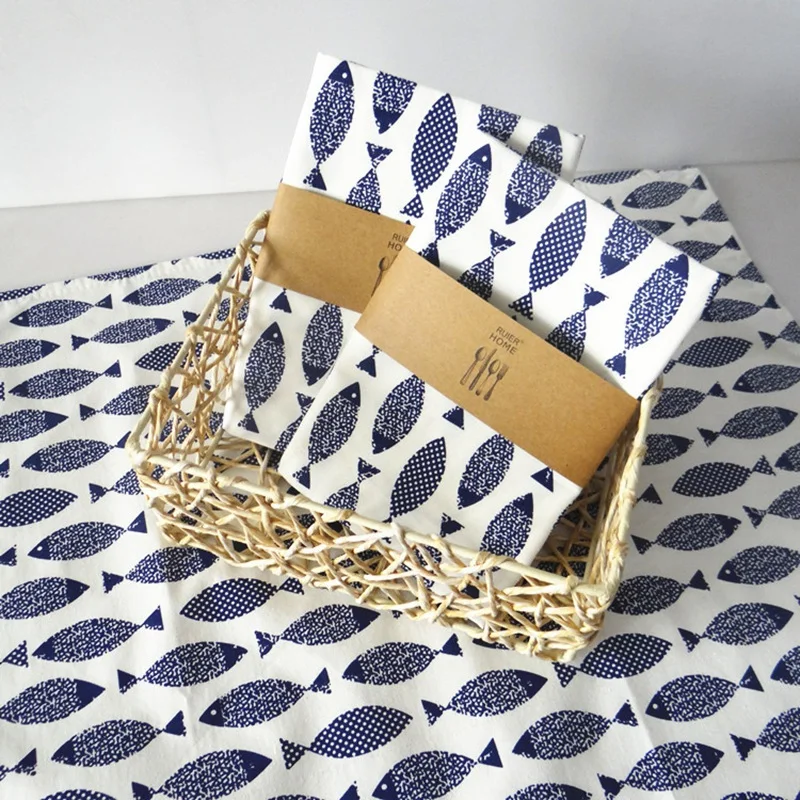  6Pcs Cotton Table Napkins Cloth Tea Towel Absorbent Scouring Pad Reusable Kitchen Towels Cleaning C