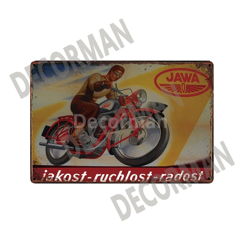 [DecorMan] JAWA BSA TT двигатель металлические знаки плакаты Винтаж Железный Живопись Пользовательские клуб Декор LTA-1704 - Цвет: SL-11819
