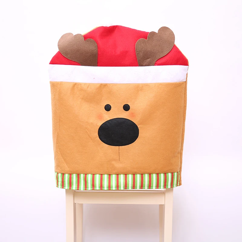 

Decorative Detachable Chair Cover Christmas Santa Snowman Deer Dinner Table Christmas Decor Enfeites De Natal