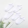 5 Pairs/lot 1 to 12 Years Summer Solid White Cotton Socks For Children Socks Spring No-show Low Cut Socks Boys Girls Boat Socks 2