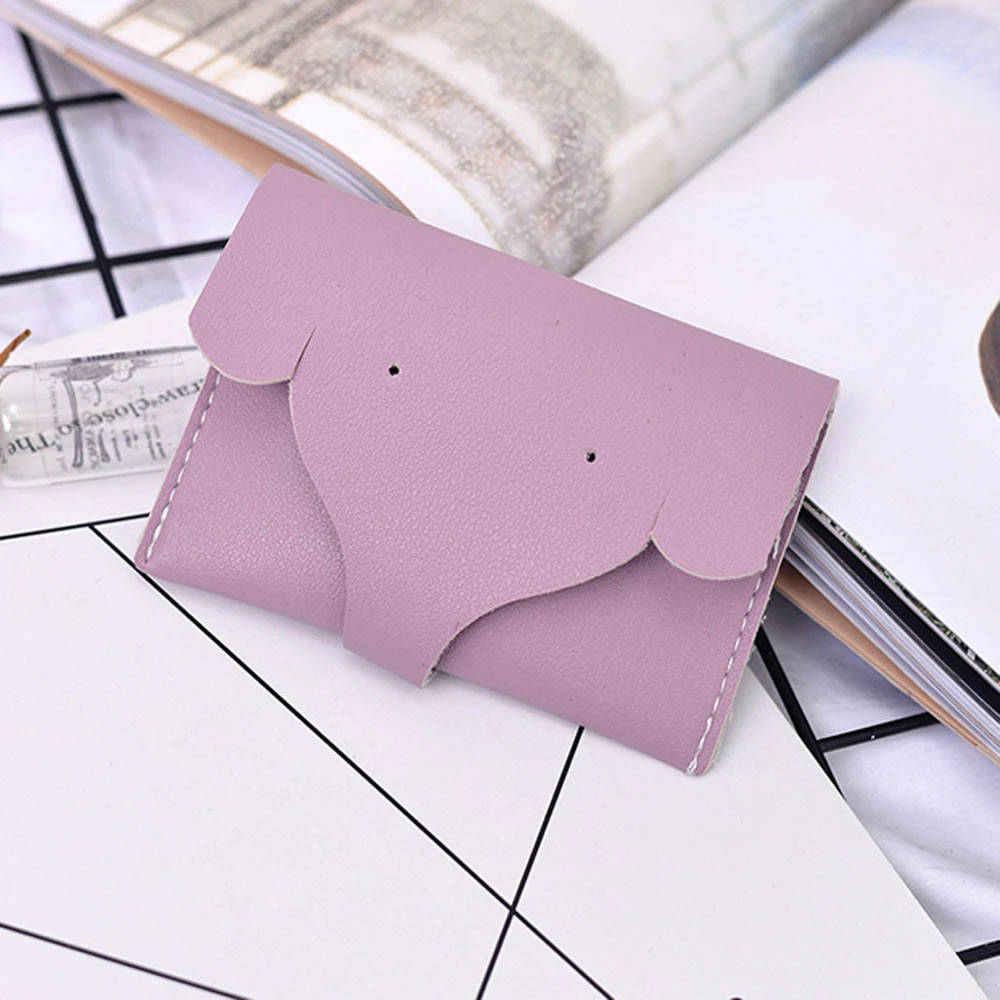 PU Mini Cute Carton Animal Head Elephant Hasp Coin Purse Wallet Bag Handbag Money Card Holder For Girl Gift 816