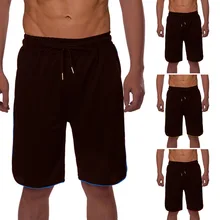 Мужские летние шорты для бодибилдинга, фитнес-залов, мужские Модные полосатые шорты в стиле пэчворк, модные шорты для тренировок, для спорта, быстросохнущие шорты