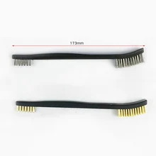 12pcs/set 7inch Wire Double-head Brush Mini Steel Brass Paint Rust Remover Removal Polishing Grinding