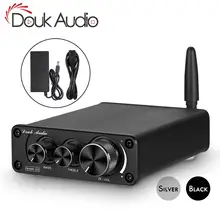 Douk аудио мини Bluetooth 5,0 100 Вт усилитель мощности HiFi Класс D стерео цифровой усилитель для Акустическая система ВЧ управление басами