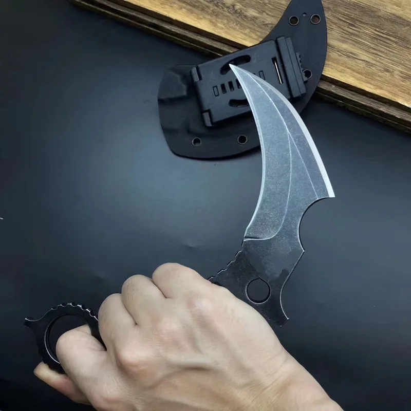 HS инструменты на открытом воздухе тактический нож Karambit кемпинг выживания Охота коготь ножи многоцелевой инструменты D2 лезвие охотника ножи