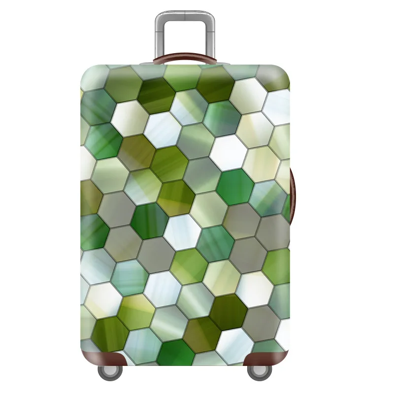 Эластичный Чехол для багажа для путешествий с цветочным узором, Защитные чехлы для багажа, уплотненный чехол для чемодана 18-32 дюйма, аксессуары для путешествий - Цвет: 10  Luggage cover