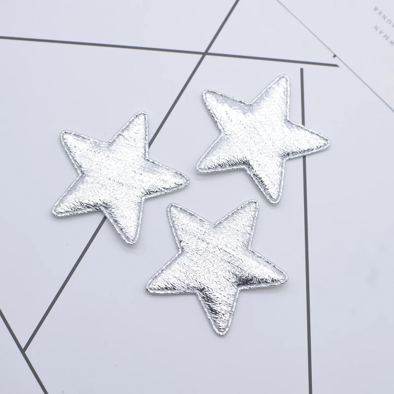 12 Pezze Ricamate A Stella Con Paillettes Oro - Toppe Termoadesive Per Vestiti, Borse E Accessori