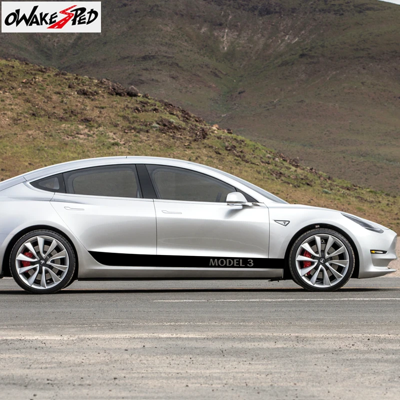 Auto Seitenstreifen Seitenaufkleber Aufkleber, Für Tesla Model 3 Tesla S  Tesla X P100D: : Auto & Motorrad