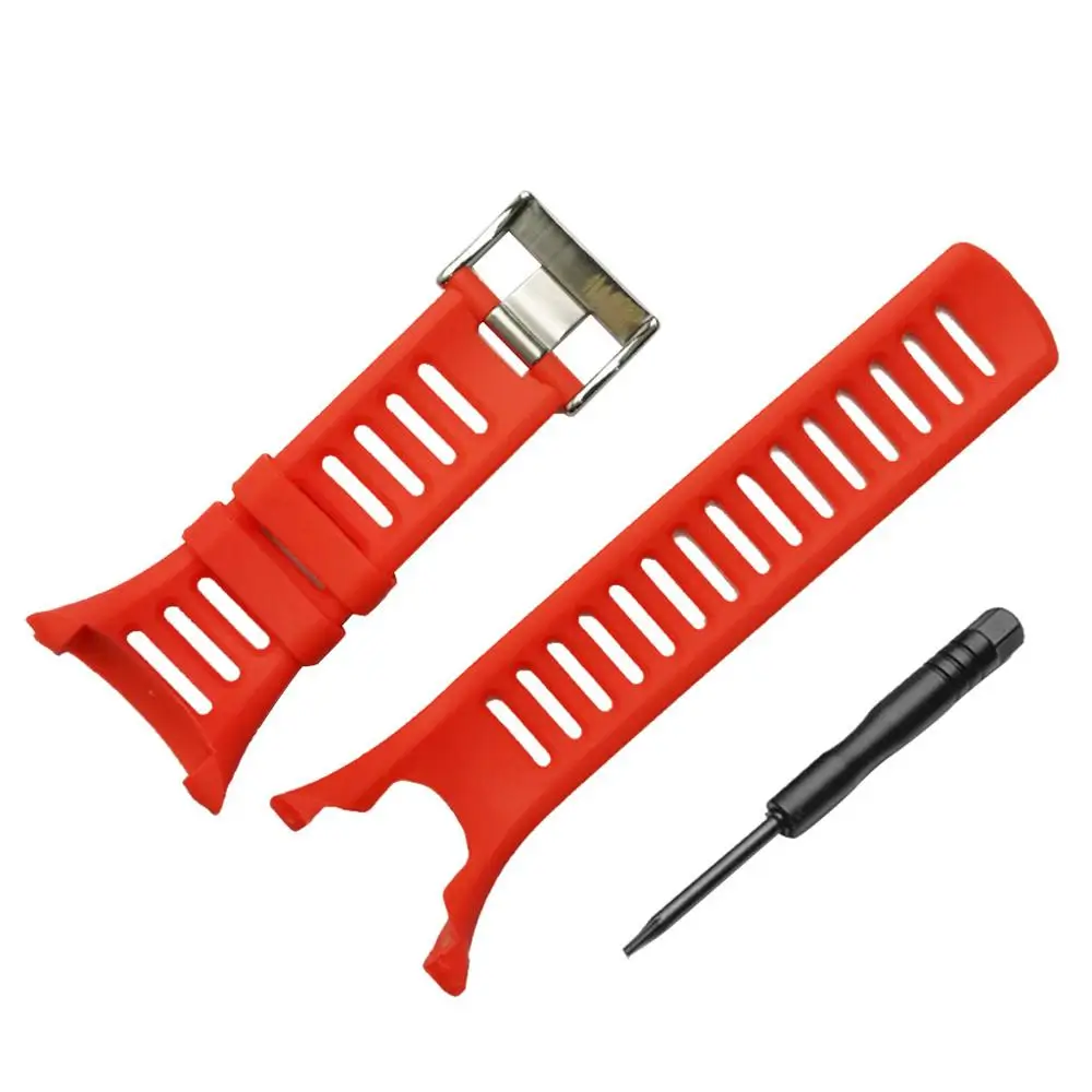 Soft Rubber Wrist Strap Watchband Replacement for SUUNTO Ambit 1 2 3 4 Peak 2R 2S 3S 3R SAPPHIRE Smart Watch Bracelet Accessorie - Цвет: Red 1