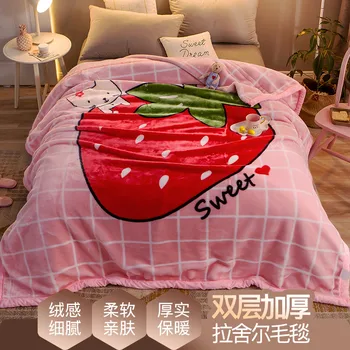 

2-5KG Weight Bedding Set Cartoon Style Raschel Blanket Winter Blanket for Kids Girl Couch Soft Plush Bedspreads Free Shipping