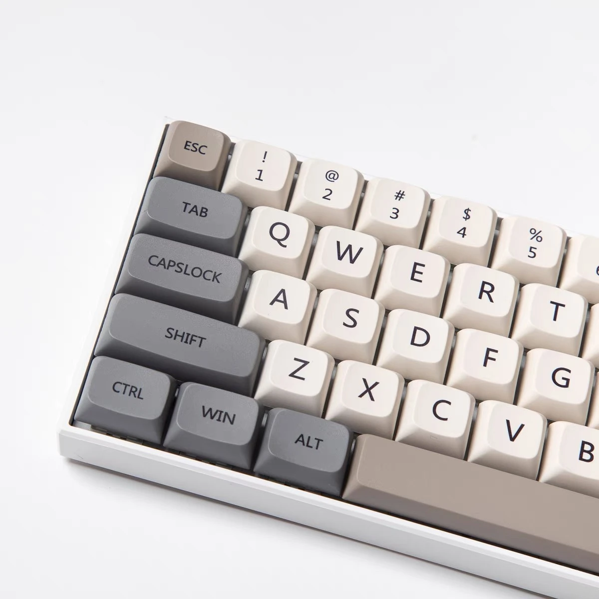 120 Key Pbt Keycap Dyesub Xda Profile Personalized Minimalist White Gray English Japanese
