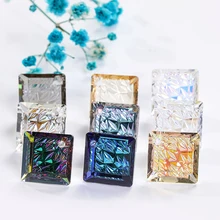 

Astrobox Top K9 Square Rhinestone Pendant Gem Glass Single Hole Pendant Transparent Scattered DIY Holiday Gifts Jewelry Making