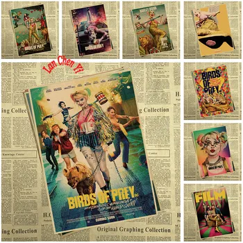 

Movie Vintage Poster Birds of Prey Posters and Prints Coffee Kitchen Living Room Decorative Painting Kraft Paper Wall Stickers