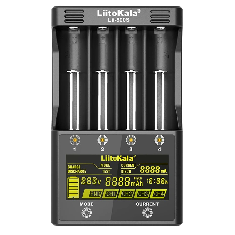 Goedkoop Abkt Liitokala Lii 500S Batterij Oplader Lcd scherm Lithium Nimh 18650 26650 Aa, aaa Druk Controle Vier Stromen