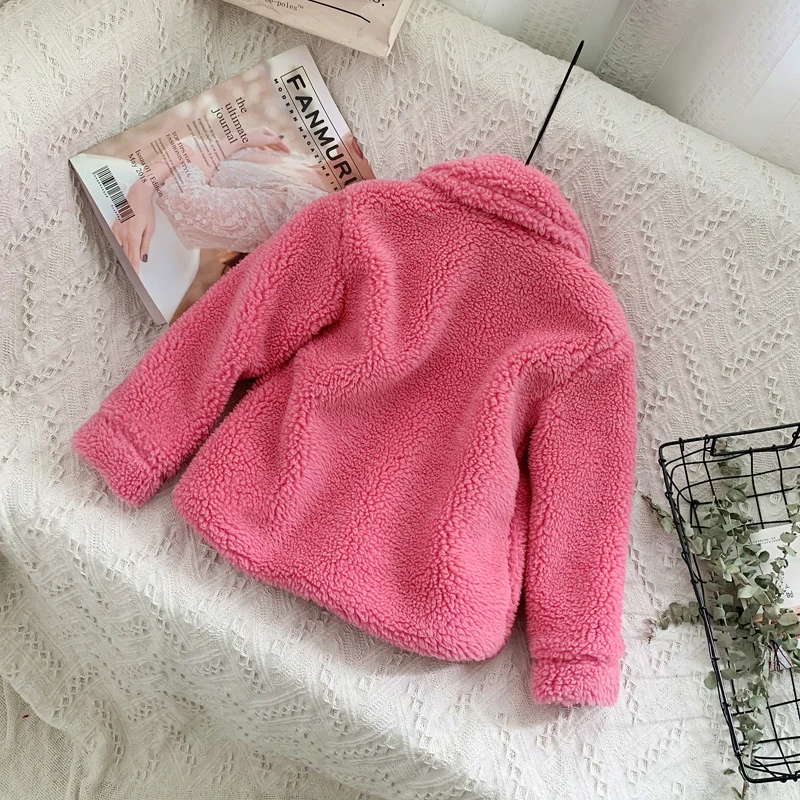 Модное пальто из искусственного меха для мамы и дочки, зимнее теплое пальто с карманами для женщин и девочек, милая уличная куртка для сестер