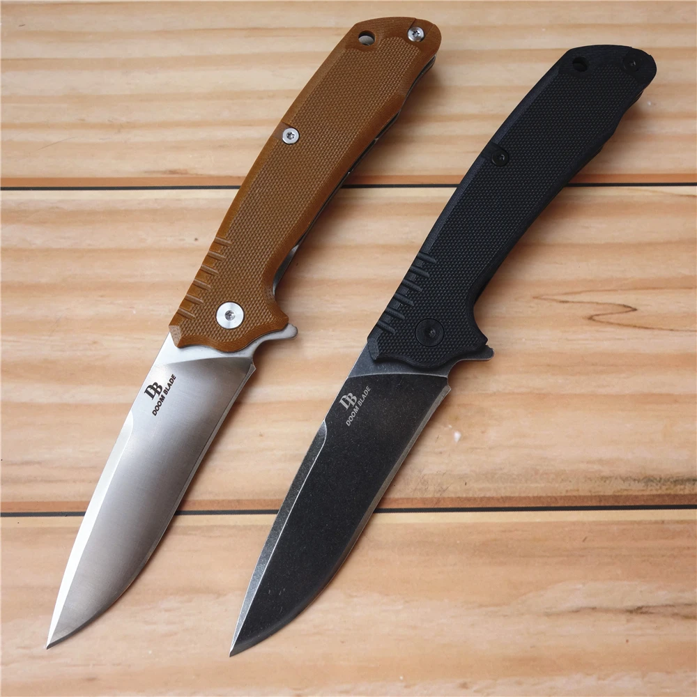 8 &quotFH11 60 61HRC Ножи карманные складные ножи D2 лезвие с шарикоподшипником рукоятка G10